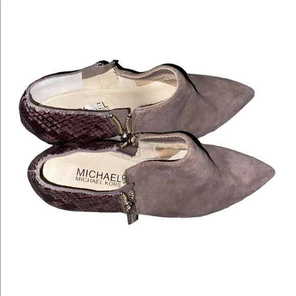 Michael Michael Kors  Leather Tan and Brown Booties Size 6 1/2 M - Picture 4 of 5